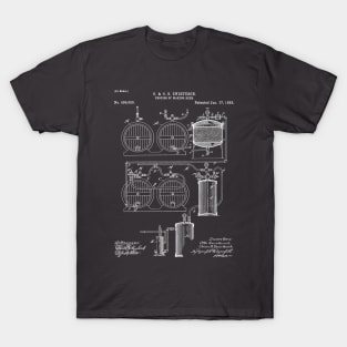 Brewery Patent - Beer Art - Antique T-Shirt